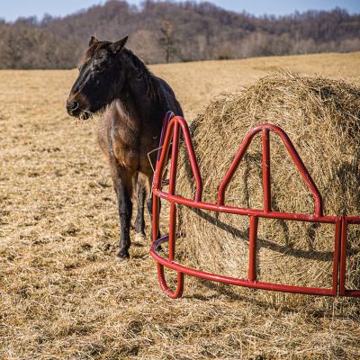Image showing 6 th CountyLine 1,000 - 2,000 lb. Open-Top Steel Horse Bale Feeder, 8 ft. x 50 in.