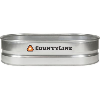 CountyLine Galvanized Oval Stock Tank, 2 ft. W x 1 ft. H x ...