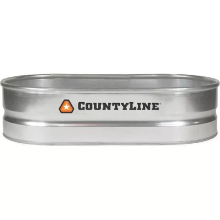 CountyLine 40 gal Galvanized oval storage tank 2 ft x 4 ft x 1 ft. Stock Tanks