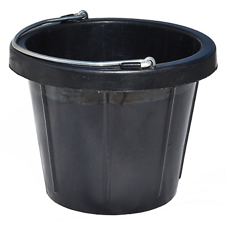 Fortex Industries 2 gal. Rubber Feeder Pan, Black at Tractor