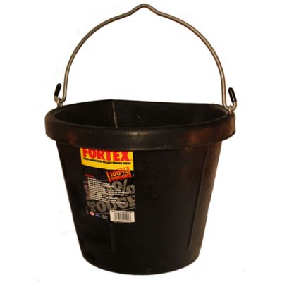 Fortex Industries 4.5 gal. Flatback Bucket, Black