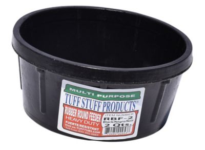 Fortex Industries 0.5 gal. Round Livestock Feeder, Black