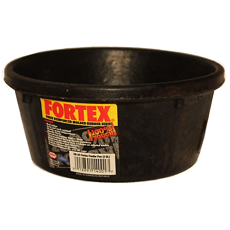 Fortex Industries 0.5 gal. Round Livestock Feeder, Black
