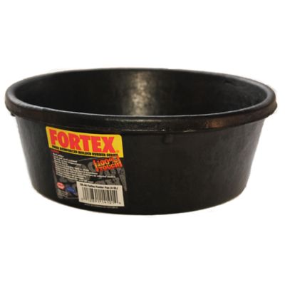 Fortex Industries 1 gal. Round Livestock Feeder, Black