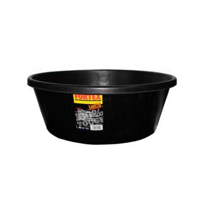 Fortex Industries 15 gal. Round Livestock Feeder, Black