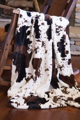 Throw Cowhide Plush