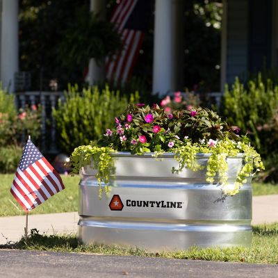 Image showing  100 gal. Oval Galvanized Stock Tank, 2 ft. X 4 ft. X 2 ft., WT224CL