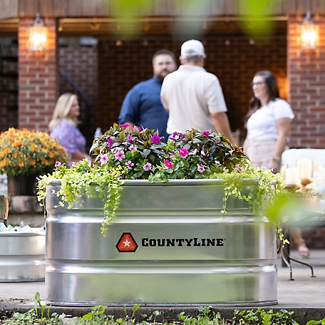 CountyLine 100 gal. Oval Galvanized Stock Tank, 2 ft. X 4 ft. X 2 ft. at  Tractor Supply Co.