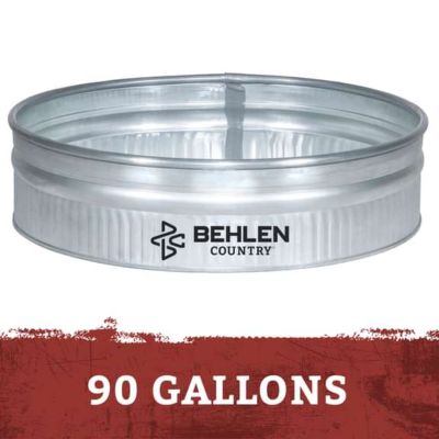 90 gal. Round Galvanized Stock Tank, 4 ft. x 4 ft. x 1 ft.