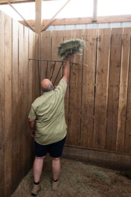 Image showing  2-3 Flake Corner Mount Steel Hay Rack, 2.5 ft. x 2.67 ft.