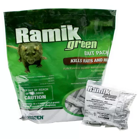 Ramik 4 lbs Green Bait Packs; 16 x 4 ounces Poached Lawn & Garden Insect Control