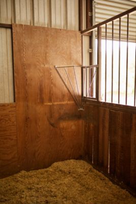 Image showing  3 Flake Corner Mount Steel Hay Feeder