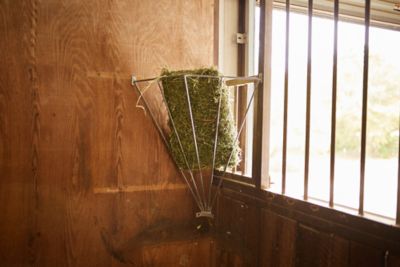 Image showing  3 Flake Corner Mount Steel Hay Feeder