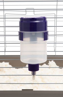 Image showing  16 oz. Flip-Top Quick-Lock Plastic Small Animal Water Bottle