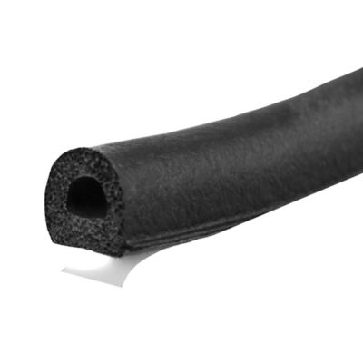 Image showing  5/16 in. x 23/64 in. x 17 ft. EPDM Auto and Marine Weatherseal, D Profile, Black