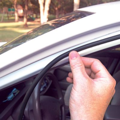 Image showing  5/16 in. x 23/64 in. x 17 ft. EPDM Auto and Marine Weatherseal, D Profile, Black