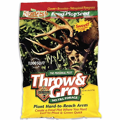 Evolved Harvest Throw & Gro No-Till Forage Food Plot Seed, 5 lb.