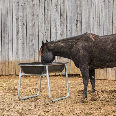 Image showing  11.25 cu. ft. Galvanized Steel Horse Bunk Feeder, 5 ft.