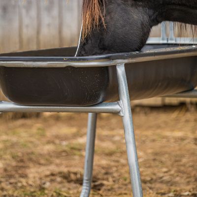 Image showing  11.25 cu. ft. Galvanized Steel Horse Bunk Feeder, 5 ft.