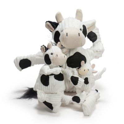Image showing 6 th Hugglehounds Barnyard Knotties Cow Small Plush Dog Toy