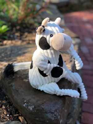 Image showing 8 th Hugglehounds Barnyard Knotties Cow Small Plush Dog Toy