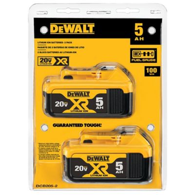 DeWALT DCB205-2 20V 5.0Ah Battery, 2 Pk.