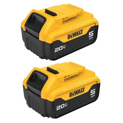 DeWALT 20V 5.0 Ah Battery, 2-Pack