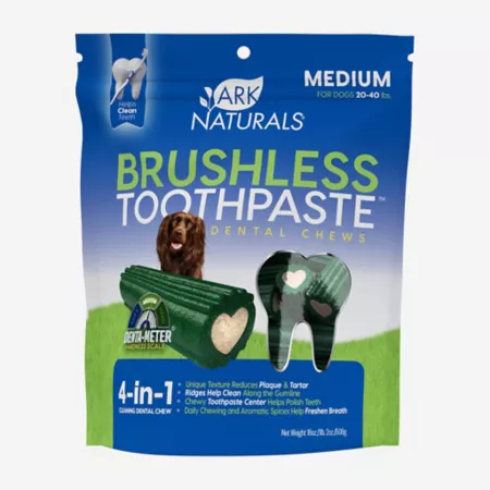 Ark Naturals Brushless Chewable Toothpaste for Medium Dogs 18 oz. Dog Dental Supplements