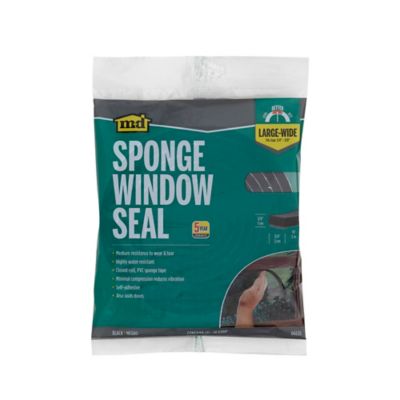 Image showing 3/8 in. x 3/4 in. x 10 ft. PVC Sponge Tape Window Seal, Black