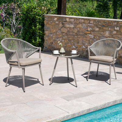 Nuu Garden 3 pc. Aluminum Outdoor Bistro Set, SRS101-BE