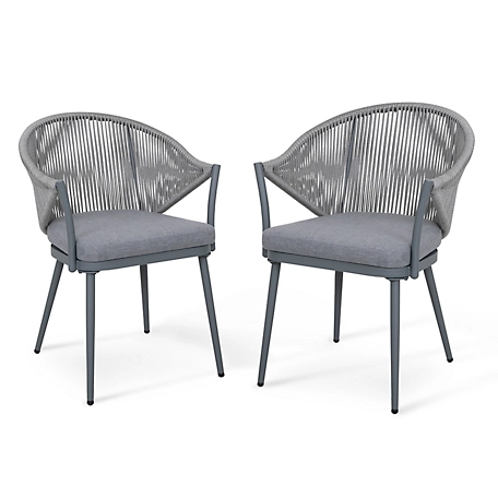 Nuu Garden 2 pc. Aluminum Outdoor Chairs, DW201-GR