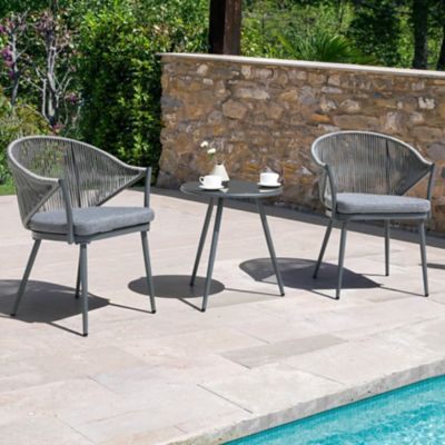 Image showing  2 pc. Aluminum Outdoor Chairs, DW201-GR