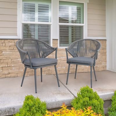 Image showing 8 th Nuu Garden 2 pc. Aluminum Outdoor Chairs, DW201-GR