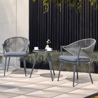 Image showing 9 th Nuu Garden 2 pc. Aluminum Outdoor Chairs, DW201-GR