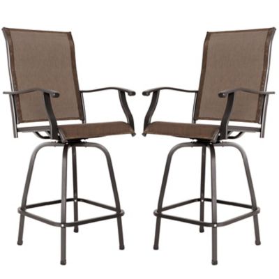 Nuu Garden 2 pc. 360-Degree Rotating Metal Chairs, DB150J