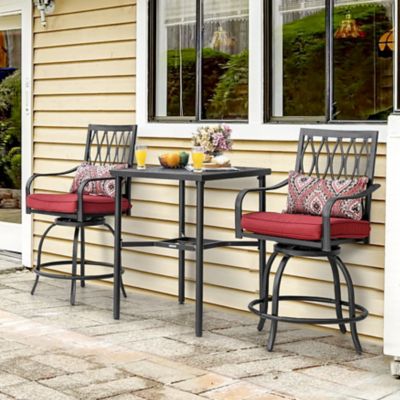Image showing  3 pc. 360-Degree Rotating Metal Bistro Set, SB150J-H01