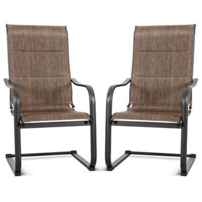 Image showing  Outdoor Patio Chair, C-Spring Textilene Dining Chairs, 2-Pack