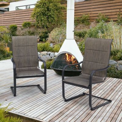 Image showing 6 th Nuu Garden Outdoor Patio Chair, C-Spring Textilene Dining Chairs, 2 pk.