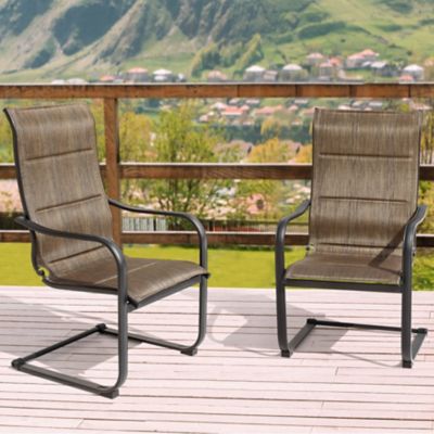 Image showing 7 th Nuu Garden Outdoor Patio Chair, C-Spring Textilene Dining Chairs, 2 pk.