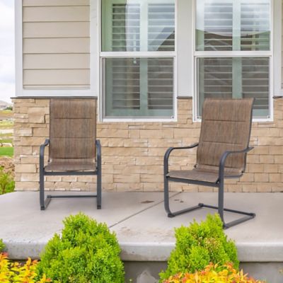 Image showing 8 th Nuu Garden Outdoor Patio Chair, C-Spring Textilene Dining Chairs, 2 pk.