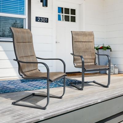 Image showing 9 th Nuu Garden Outdoor Patio Chair, C-Spring Textilene Dining Chairs, 2 pk.