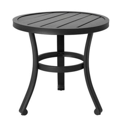 Image showing 7 th Nuu Garden 3 pc. Bistro Set, Round Side Table and Textilene Dining Chairs