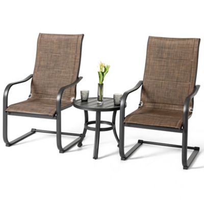 Image showing 9 th Nuu Garden 3 pc. Bistro Set, Round Side Table and Textilene Dining Chairs