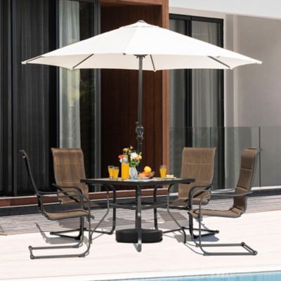 Image showing  Outdoor Foam-Padded C-Spring 5 pc. Textilene Patio Dinning Set, SD003-T2