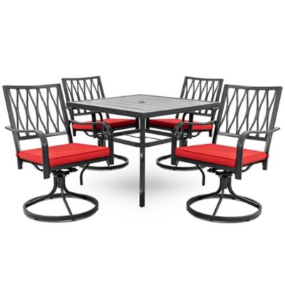 Image showing  5 pc. Outdoor Dining Swivel Set