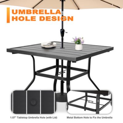 Image showing 9 th Nuu Garden 5 pc. Outdoor Dining Swivel Set