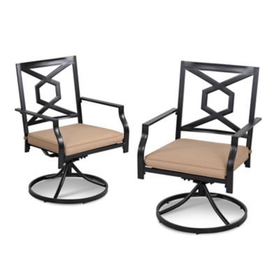 Nuu Garden Swivel Metal Outdoor Dining Chairs, DB151S