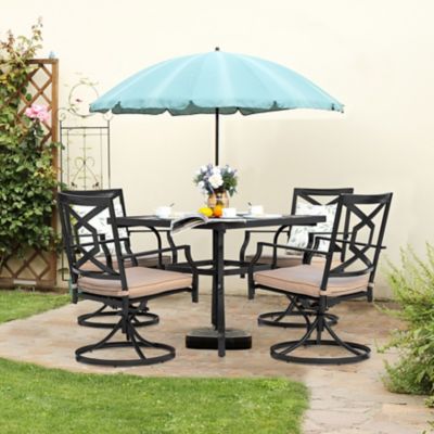 Image showing  5 pc. Swivel Metal Outdoor Dining Set, SD151S-T2