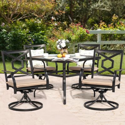 Image showing  5 pc. Swivel Metal Outdoor Dining Set, SD151S-T2