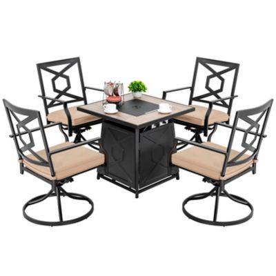 Nuu Garden 5 pc. Patio Furniture Set with 50,000 BTU Fire Pit Table, SF151S-014JNC